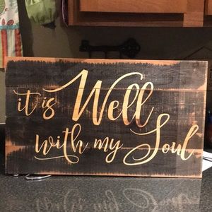 Handmade wooden plaque